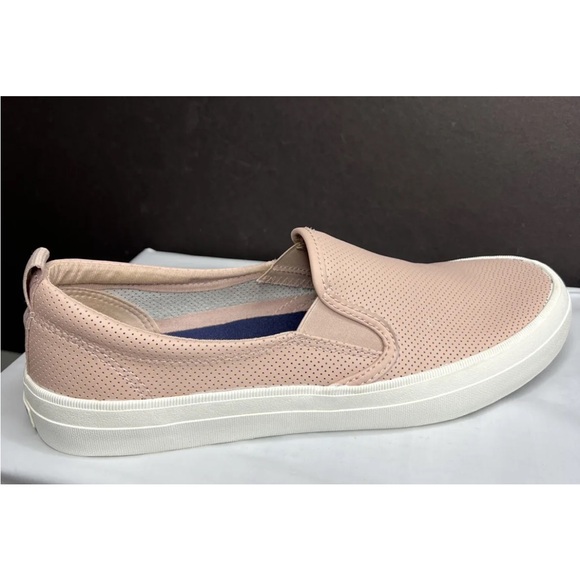 SPERRY Crest Twin Gore Perforated Rose Dust Slip On Loafers Sneakers Sz 10 LKNW! - Picture 2 of 10